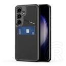 Dux Ducis Samsung Galaxy S24 (SM-S921) rafi ii mag szilikon telefonvédő (kitámasztó, kártyazseb, rfid, magsafe) fekete