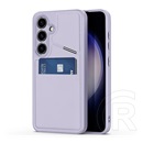 Dux Ducis Samsung Galaxy S24 (SM-S921) rafi ii mag szilikon telefonvédő (kitámasztó, kártyazseb, rfid, magsafe) lila