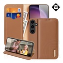 Dux Ducis Samsung Galaxy S25 Plus (SM-S936) hivo tok álló, valódi bőr (flip, asztali tartó, kártyazseb, rfid) barna