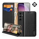 Dux Ducis Samsung Galaxy S25 Plus (SM-S936) hivo tok álló, valódi bőr (flip, asztali tartó, kártyazseb, rfid) fekete
