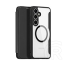 Dux Ducis Samsung Galaxy S25 Plus (SM-S936) skin x pro tok álló, bőr hatású (flip, oldalra nyíló, rfid, magsafe) fekete