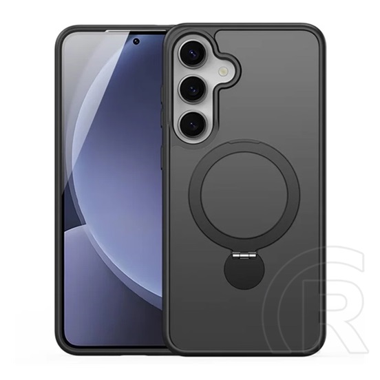 Dux Ducis Samsung Galaxy S25 Plus (SM-S936) yind szilikon védő (ütésálló, kameravédő, matt, magsafe, kitámasztó) fekete