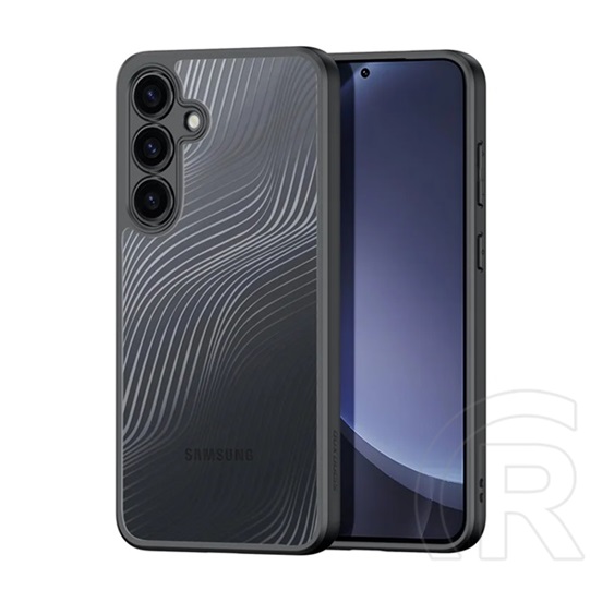 Dux Ducis Samsung Galaxy S25 (SM-S931) aimo szilikon telefonvédő (ütésállóság, kameravédő, matt, hullám) fekete