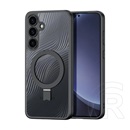 Dux Ducis Samsung Galaxy S25 (SM-S931) aimo szilikon védő (ütésálló, kameravédő, magsafe, kitámasztó, hullám) fekete