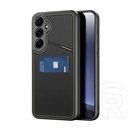 Dux Ducis Samsung Galaxy S25 (SM-S931) rafi ii mag szilikon telefonvédő (kitámasztó, kártyazseb, rfid, magsafe) fekete