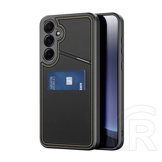 Dux Ducis Samsung Galaxy S25 (SM-S931) rafi ii mag szilikon telefonvédő (kitámasztó, kártyazseb, rfid, magsafe) fekete