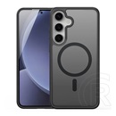 Dux Ducis Samsung Galaxy S25 (SM-S931) yind szilikon védő (ütésálló, kameravédő, matt, magsafe, kitámasztó) fekete