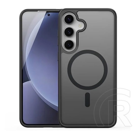 Dux Ducis Samsung Galaxy S25 (SM-S931) yind szilikon védő (ütésálló, kameravédő, matt, magsafe, kitámasztó) fekete
