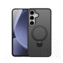 Dux Ducis Samsung Galaxy S25 (SM-S931) yind szilikon védő (ütésálló, kameravédő, matt, magsafe, kitámasztó) fekete