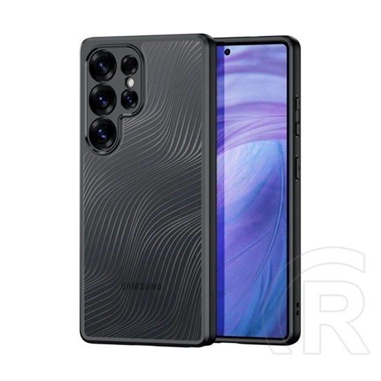 Dux Ducis Samsung Galaxy S25 Ultra (SM-S938) aimo szilikon telefonvédő (ütésállóság, kameravédő, matt, hullám) fekete