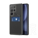 Dux Ducis Samsung Galaxy S25 Ultra (SM-S938) rafi ii mag szilikon védő (kitámasztó, kártyazseb, rfid, magsafe) fekete