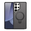 Dux Ducis Samsung Galaxy S25 Ultra (SM-S938) yind szilikon védő (ütésálló, kameravédő, matt, magsafe, kitámasztó) fekete