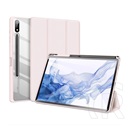 Dux Ducis Samsung Galaxy Tab S9 Plus LTE (SM-X816) toby tok álló, (aktív flip, trifold, s pen tartó) rózsaszín
