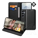 Dux Ducis Samsung S26 hivo tok álló, valódi bőr (flip, oldalra nyíló, asztali tartó, kártyazseb, rfid) fekete
