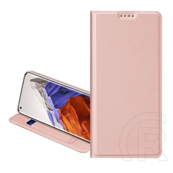 Dux Ducis Skin Pro álló tok (flip, oldalra nyíló, kártyazseb, asztali tartó, mágneses zár, bőr hatású, prémium, rozéaran