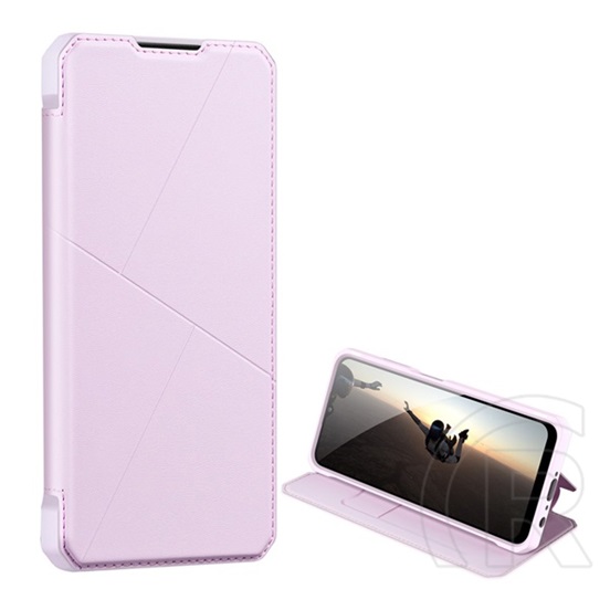 Dux Ducis Skin X Samsung Galaxy A03s (SM-A037F) tok álló (Flip, oldalra nyíló) rózsaszín