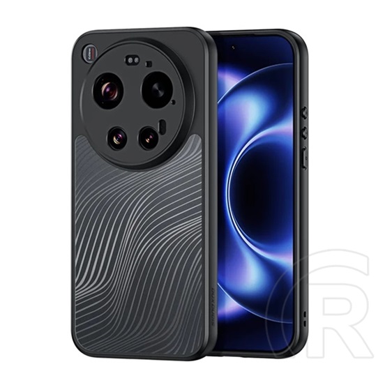 Dux Ducis Xiaomi 17 Ultra aimo szilikon telefonvédő (ütésállóság, kameravédő, matt, hullám) fekete