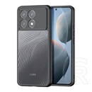 Dux Ducis Xiaomi Poco F6 Pro aimo műanyag tok (ütésállóság, szilikon keret, kameravédő, matt, hullám) fekete