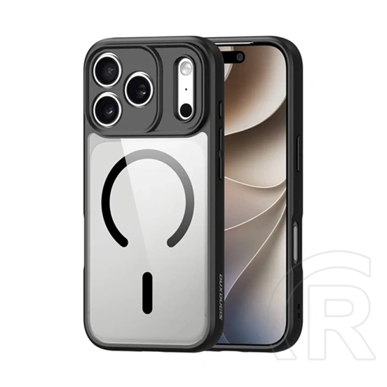 Dux Ducis iPhone 18 Pro  aimo szilikon telefonvédő (ütésállóság, kameravédő, magsafe) fekete