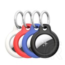 Dux Ducis műanyag tok 4db (kulcstartó - fekete, fehér, kék, piros) apple airtag
