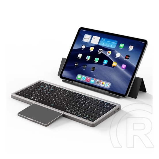 Dux Ducis ok bluetooth billentyűzet + touch pad (univerzális, asztali tartó funkció, qwerty, angol nyelvű) fekete