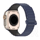 Dux ducis Apple Watch Series 10 46mm kj pótszíj (egyedi méret, nagy, szilikon, izzadságálló, mágneses) fekete/sötétkék