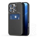 Dux ducis Apple iPhone 16 Pro rafi ii mag szilikon telefonvédő (kitámasztó, kártyazseb, rfid, magsafe) fekete
