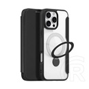 Dux ducis Apple iPhone 16 Pro skin x pro tok álló, bőr hatású (flip, oldalra nyíló, rfid, kitámasztó, magsafe) fekete