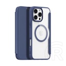 Dux ducis Apple iPhone 16 Pro skin x pro tok álló, bőr hatású (flip, oldalra nyíló, rfid, magsafe) sötétkék