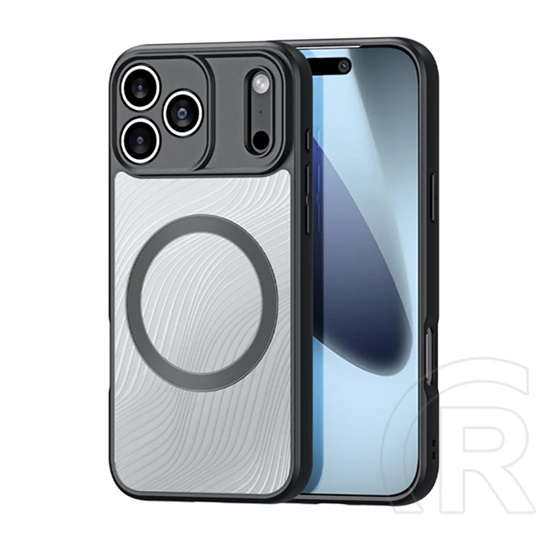 Dux ducis Apple iPhone 17 Pro Max aimo szilikon telefonvédő (ütésállóság, kameravédő, magsafe, hullám) fekete
