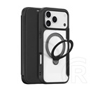 Dux ducis Apple iPhone 17 Pro Max skin x pro tok álló, bőr hatású (flip, rfid, kitámasztó, magsafe) fekete