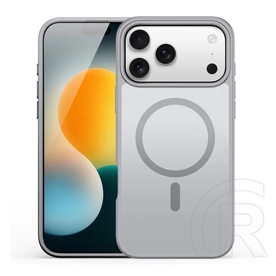 Dux ducis Apple iPhone 17 Pro Max yind szilikon telefonvédő (ütésállóság, kameravédő, matt, magsafe) világosszürke