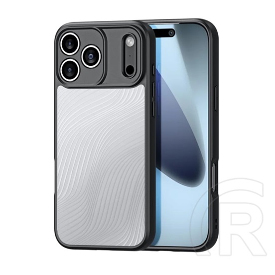 Dux ducis Apple iPhone 17 Pro aimo szilikon telefonvédő (ütésállóság, kameravédő, matt, hullám) fekete