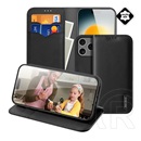 Dux ducis Apple iPhone 17 Pro hivo tok álló, valódi bőr (flip, oldalra nyíló, asztali tartó, kártyazseb, rfid) fekete