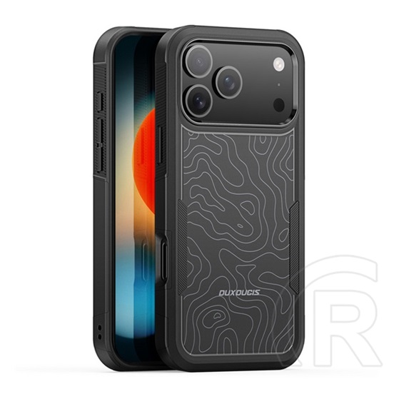 Dux ducis Apple iPhone 17 Pro shld defender szilikon telefonvédő (erős ütésállóság, magsafe, terep minta) fekete