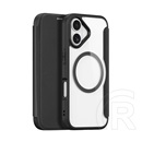 Dux ducis Apple iPhone 17 skin x pro tok álló, bőr hatású (flip, oldalra nyíló, rfid, magsafe) fekete