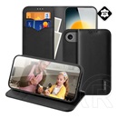 Dux ducis Apple iPhone Air hivo tok álló, valódi bőr (flip, oldalra nyíló, asztali tartó, kártyazseb, rfid) fekete