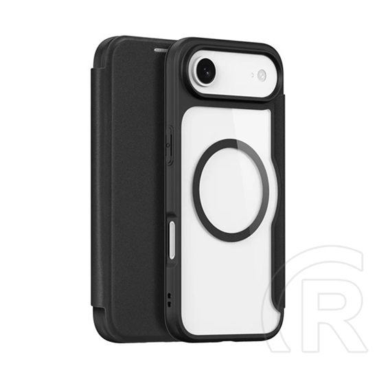 Dux ducis Apple iPhone Air skin x pro tok álló, bőr hatású (flip, oldalra nyíló, rfid, magsafe) fekete