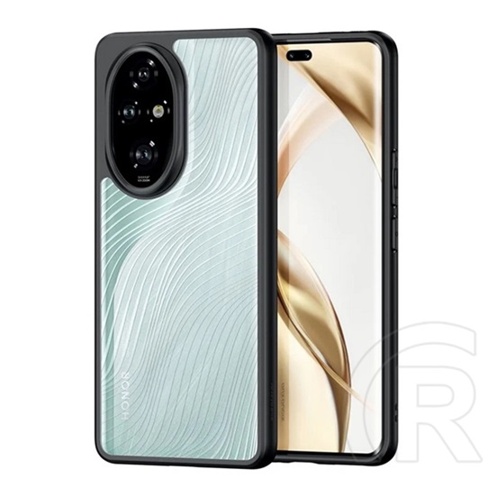 Dux ducis Honor 200 Pro aimo műanyag telefonvédő (ütésállóság, szilikon keret, kameravédő, matt, hullám) fekete