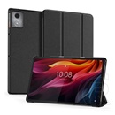 Dux ducis Lenovo Tab K11 Plus (TB352) domo tok álló, bőr hatású (flip, trifold, asztali tartó, textil minta) fekete