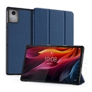 Dux ducis Lenovo Tab K11 Plus (TB352) domo tok álló, bőr hatású (flip, trifold, asztali tartó, textil minta) sötétkék