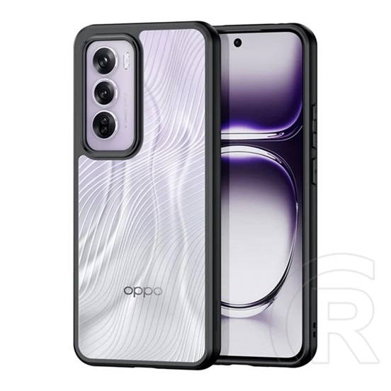 Dux ducis Oppo Reno 12 Pro 5G aimo műanyag telefonvédő (ütésállóság, szilikon keret, kameravédő, matt, hullám) fekete