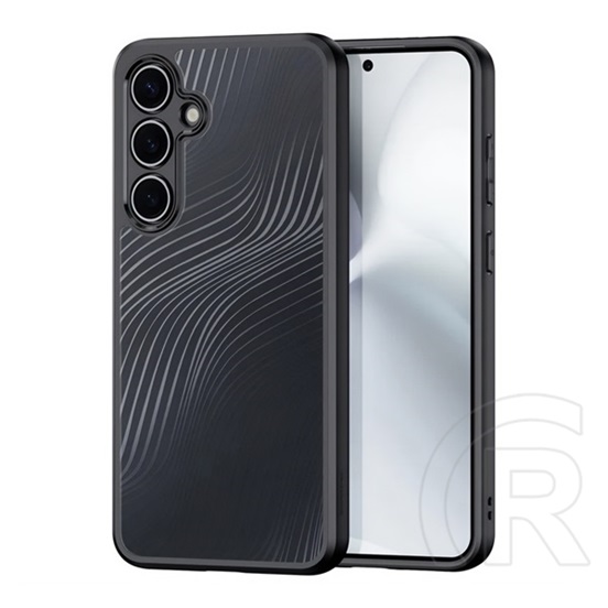 Dux ducis Samsung Galaxy S24 FE (SM-S721) aimo szilikon telefonvédő (ütésállóság, kameravédő, matt, hullám) fekete