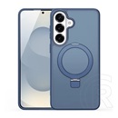 Dux ducis Samsung Galaxy S26 Plus yind szilikon védő (ütésálló, kameravédő, matt, magsafe, kitámasztó) sötétkék