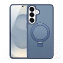 Dux ducis Samsung Galaxy S26 (SM-S942) yind szilikon védő (ütésálló, kameravédő, matt, magsafe, kitámasztó) sötétkék