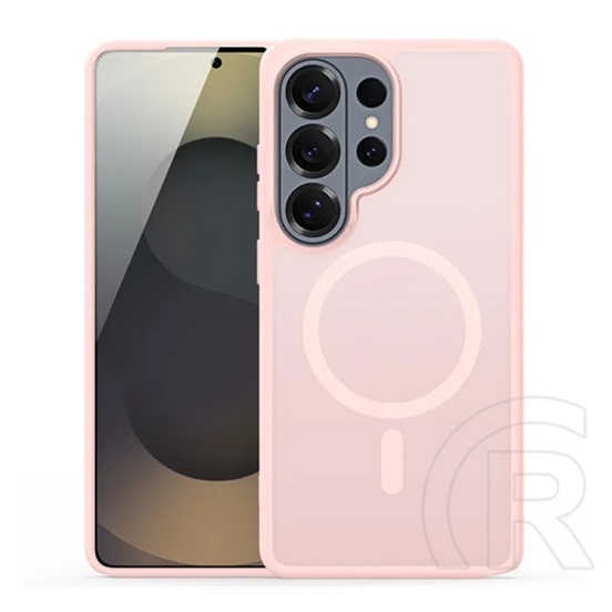 Dux ducis Samsung Galaxy S26 Ultra (SM-S948) szilikon védő (ütésálló, kameravédő, matt, magsafe) rózsaszín
