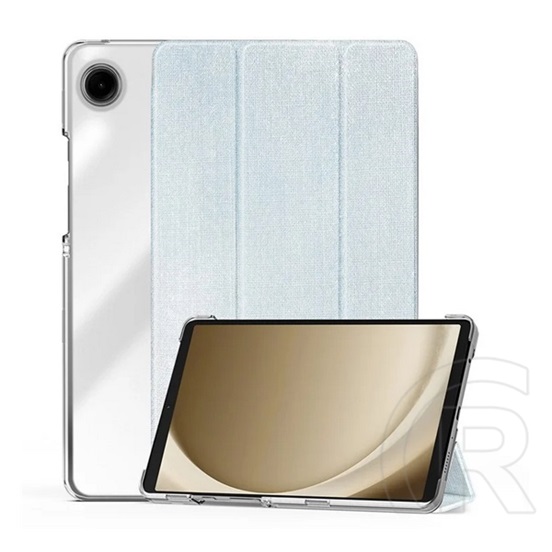 Dux ducis Samsung Galaxy Tab A9 LTE (SM-X115) unid tok, textil hatású (aktív flip, trifold, asztali tartó) világoskék