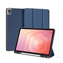 Dux ducis Samsung Galaxy Tab S11 5G (SM-X736B) domo tok álló, bőr hatású (flip, asztali tartó, ceruza tartó) sötétkék