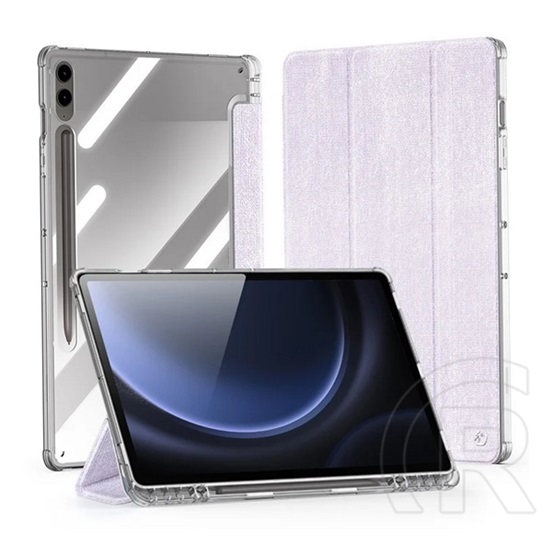 Dux ducis Samsung Galaxy Tab S9 Plus LTE (SM-X816) unid tok, textil hatás (aktív flip, asztali tartó, ceruza tartó) lila