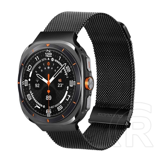Dux ducis Samsung Galaxy Watch Ultra eSIM 47mm (SM-L705) pótszíj (egyedi méret, alumínium, milánói, mágneses) fekete